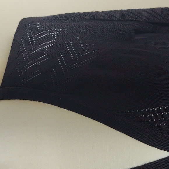 Madison Women's Black Cardigan with Sheer Back - Picture 4 of 8